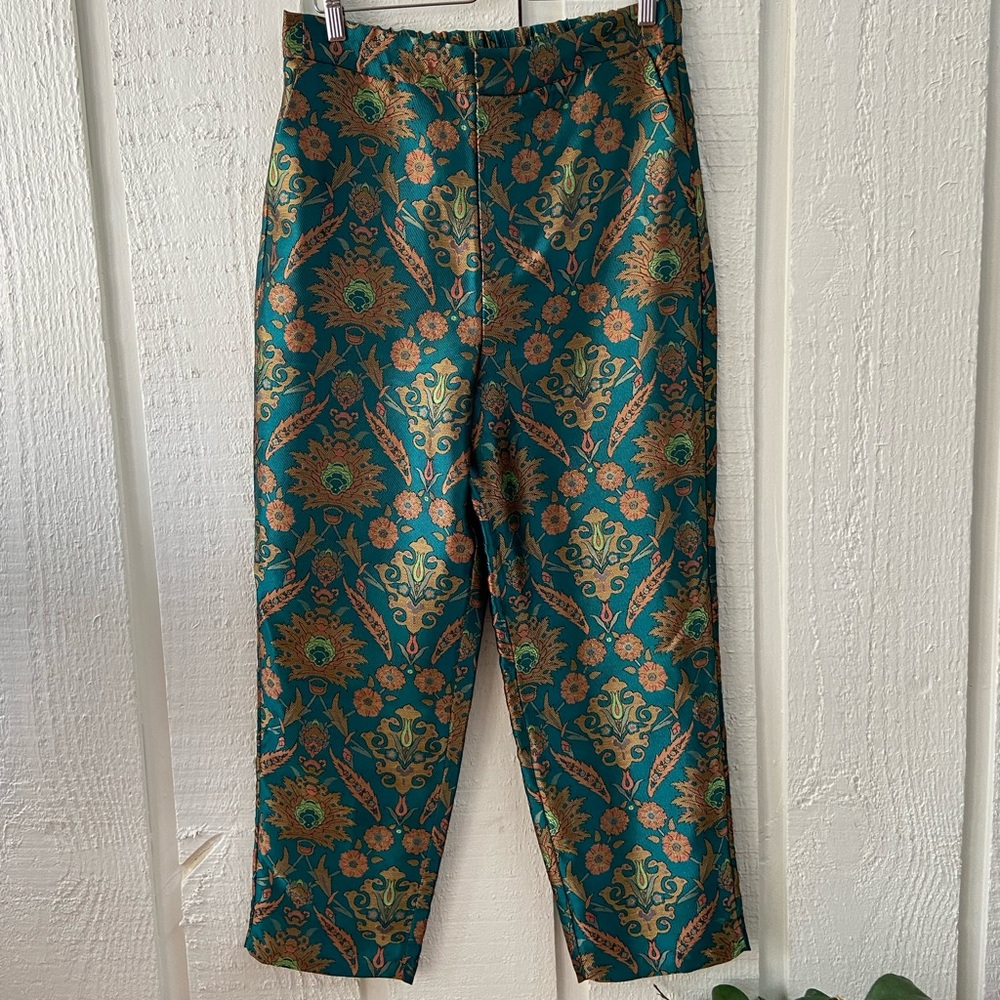 Anthropologie Brocade Trousers